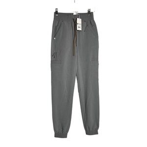 NWT Figs Gray Charlotte 21 Pocket Slim Scrub Pants Size XXS